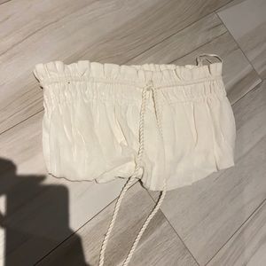Free people crop tube top ivory one size